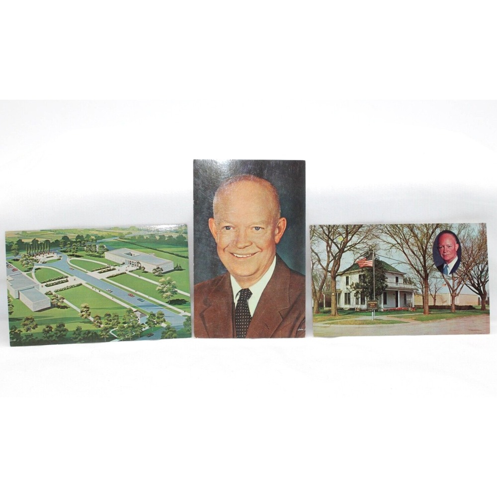 Dwight D‎ Eisenhower Lot of 3 Vintage Postcards President Eisenhower General